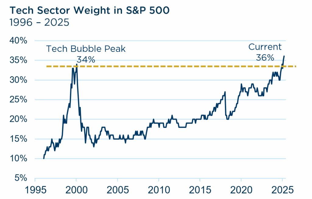 CIO What Have I Become Tech Sector Weight Chart